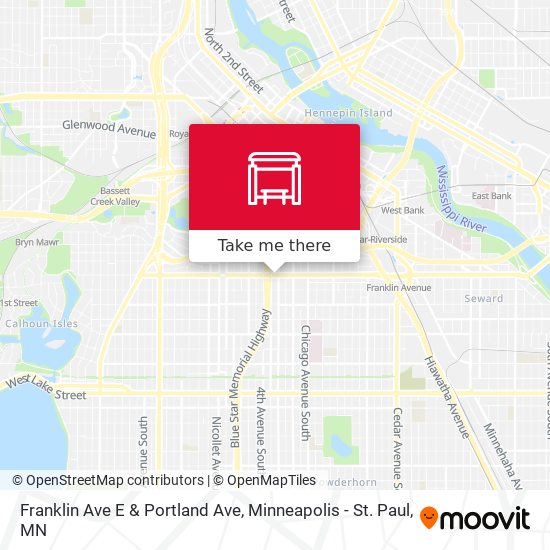 Mapa de Franklin Ave E & Portland Ave