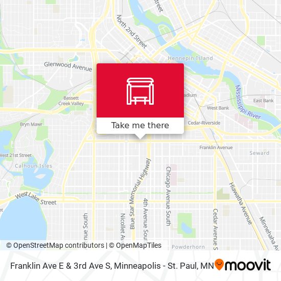 Mapa de Franklin Ave E & 3rd Ave S
