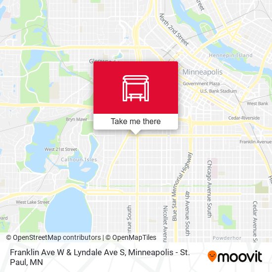 Franklin Ave W & Lyndale Ave S map
