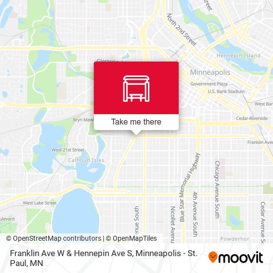 Mapa de Franklin Ave W & Hennepin Ave S
