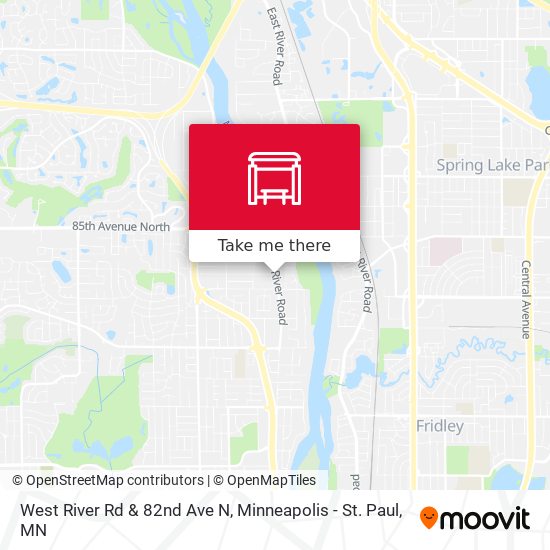 West River Rd & 82nd Ave N map
