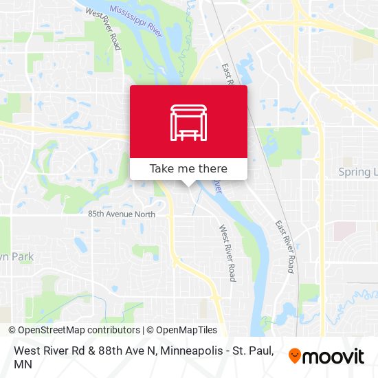 West River Rd & 88th Ave N map