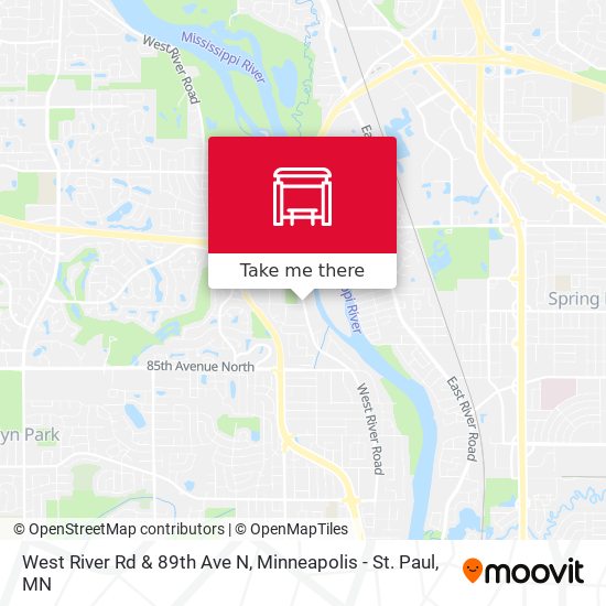 West River Rd & 89th Ave N map