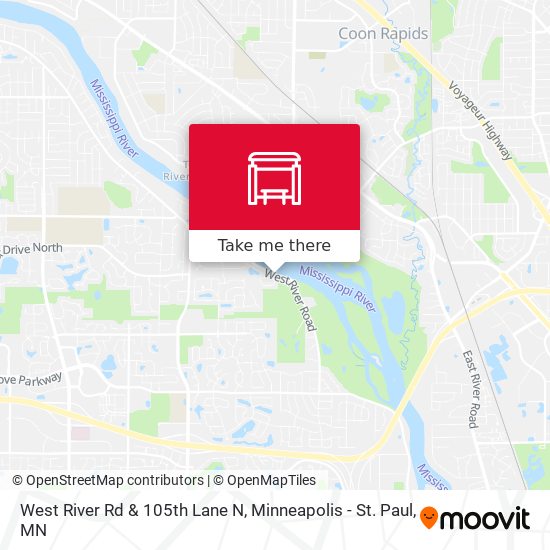 Mapa de West River Rd & 105th Lane N