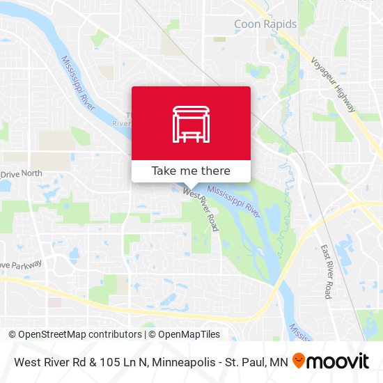 West River Rd & 105 Ln N map