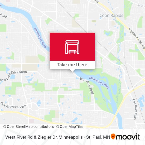 West River Rd & Ziegler Dr map
