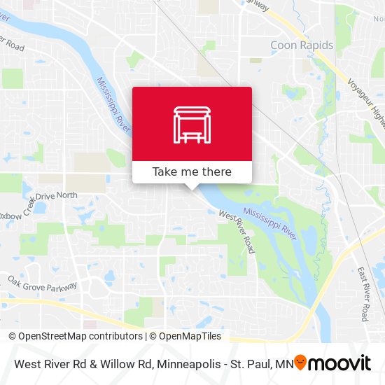 West River Rd & Willow Rd map