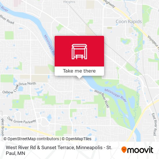 West River Rd & Sunset Terrace map