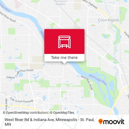 West River Rd & Indiana Ave map