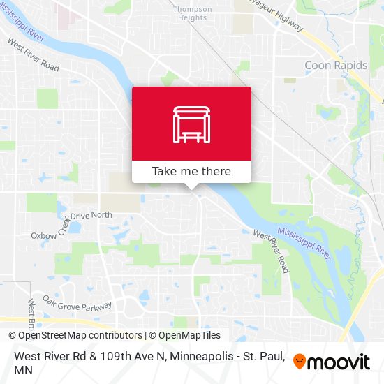 West River Rd & 109th Ave N map