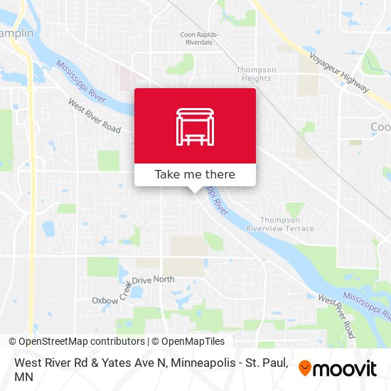 West River Rd & Yates Ave N map