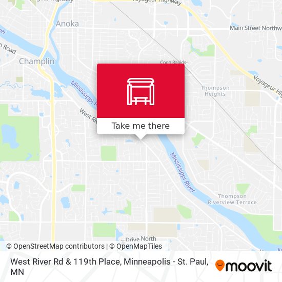 West River Rd & 119th Place map