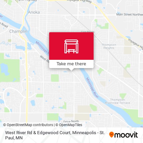 Mapa de West River Rd & Edgewood Court
