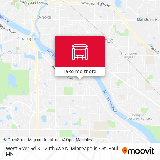 West River Rd & 120th Ave N map