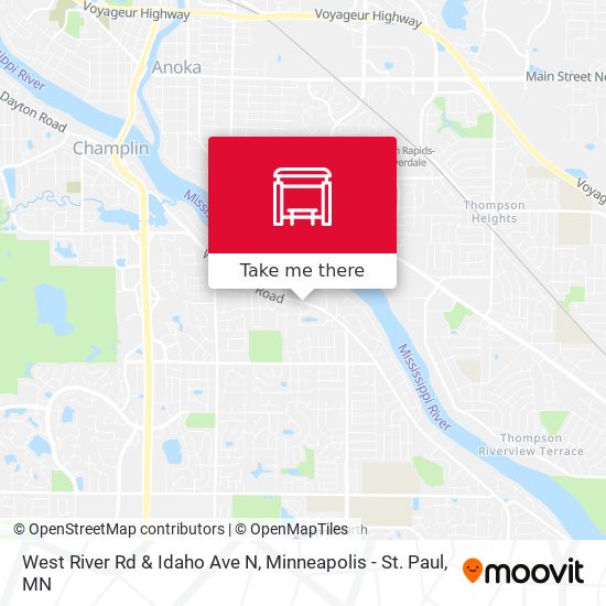 West River Rd & Idaho Ave N map
