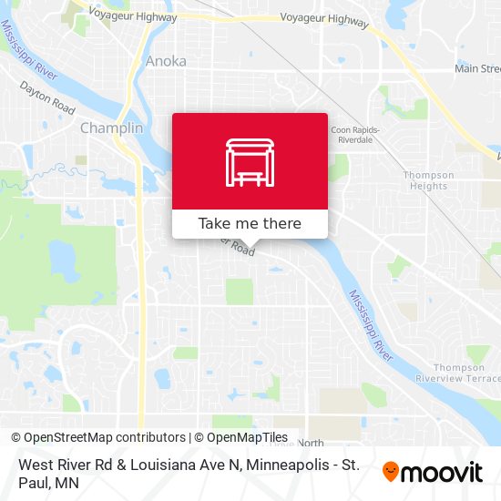 Mapa de West River Rd & Louisiana Ave N