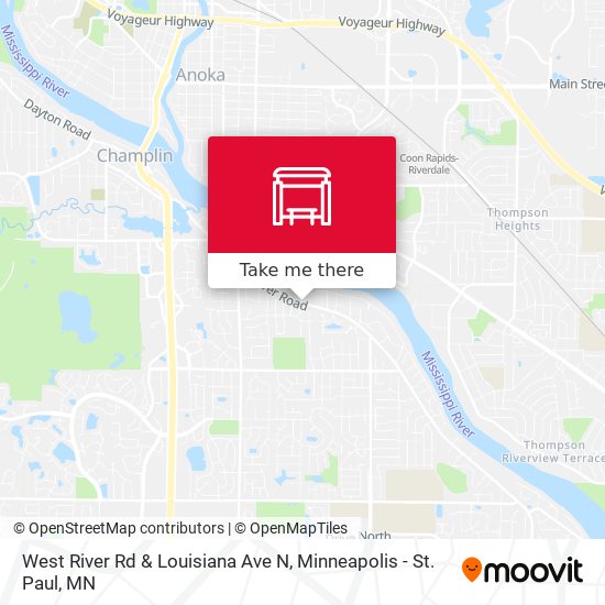 Mapa de West River Rd & Louisiana Ave N