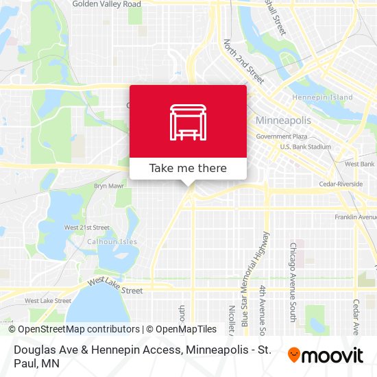 Douglas Ave & Hennepin Access map