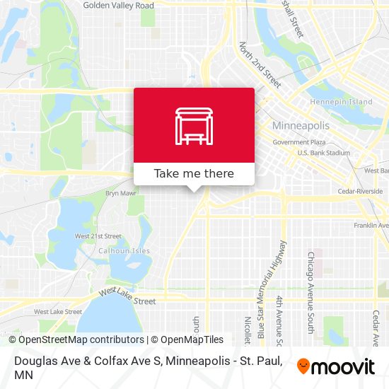 Douglas Ave & Colfax Ave S map