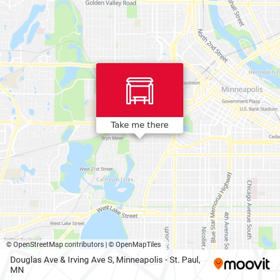 Douglas Ave & Irving Ave S map