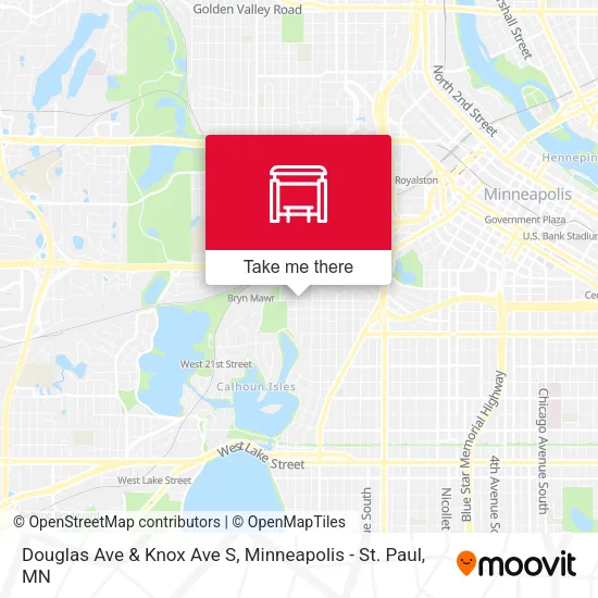 Douglas Ave & Knox Ave S map