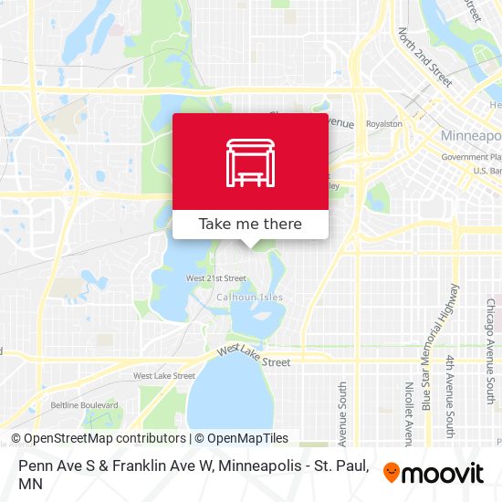 Penn Ave S & Franklin Ave W map