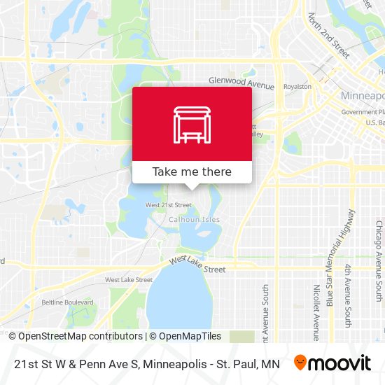 21st St W & Penn Ave S map