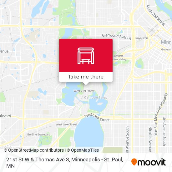 21st St W & Thomas Ave S map