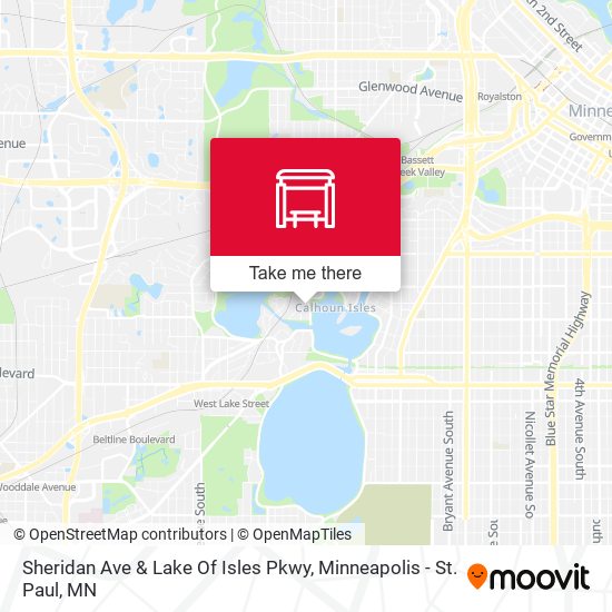 Sheridan Ave & Lake Of Isles Pkwy map