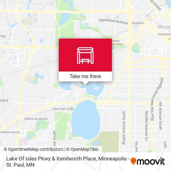 Lake Of Isles Pkwy & Kenilworth Place map