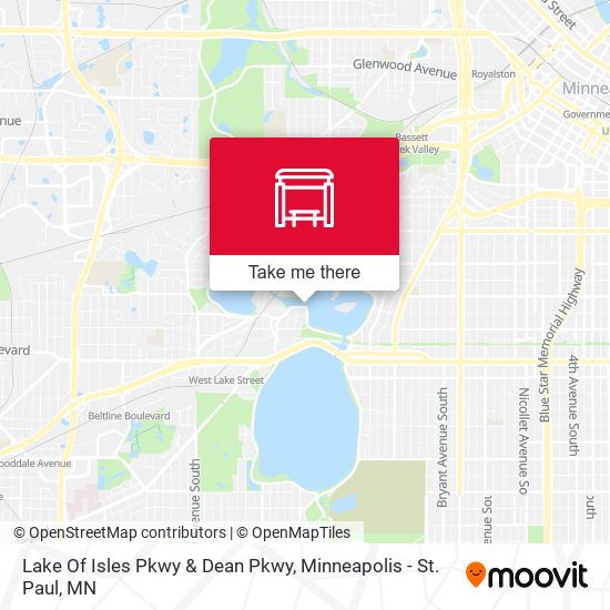 Lake Of Isles Pkwy & Dean Pkwy map