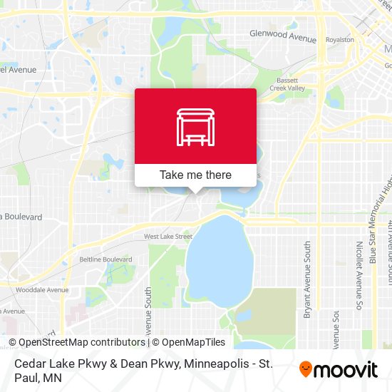 Cedar Lake Pkwy & Dean Pkwy map