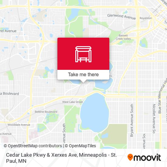 Cedar Lake Pkwy & Xerxes Ave map