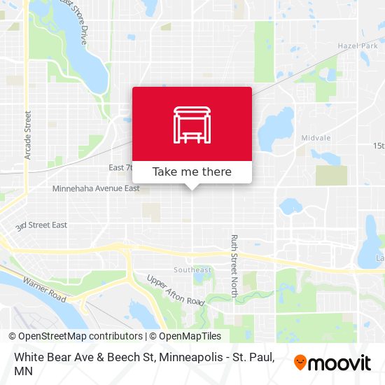 White Bear Ave & Beech St map