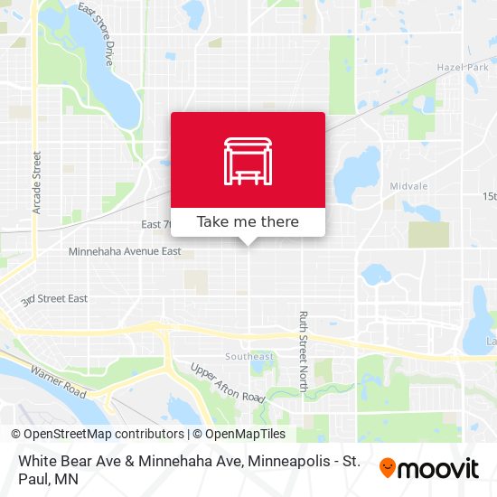 White Bear Ave & Minnehaha Ave map
