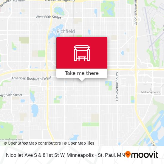 Mapa de Nicollet Ave S & 81st St W