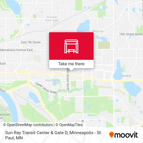 Sun Ray Transit Center & Gate D map