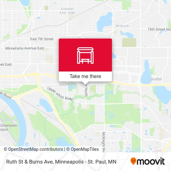 Ruth St & Burns Ave map