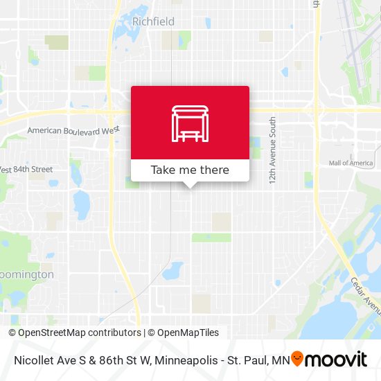 Mapa de Nicollet Ave S & 86th St W