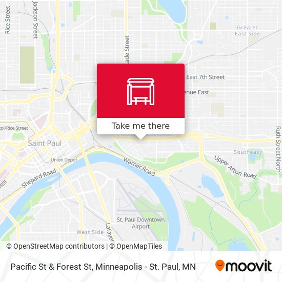 Pacific St & Forest St map