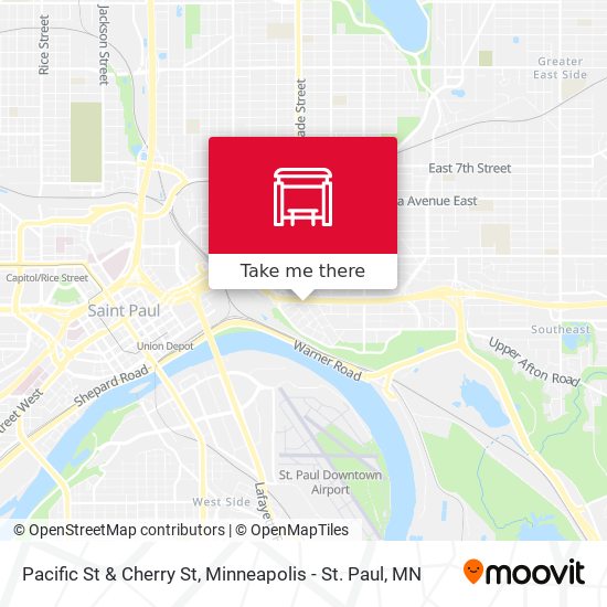 Pacific St & Cherry St map