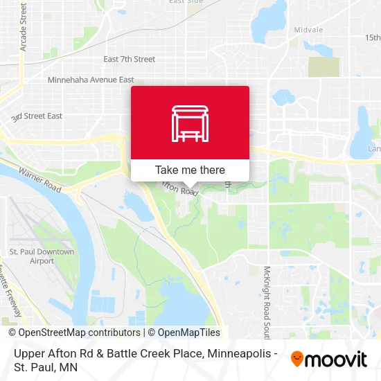 Mapa de Upper Afton Rd & Battle Creek Place