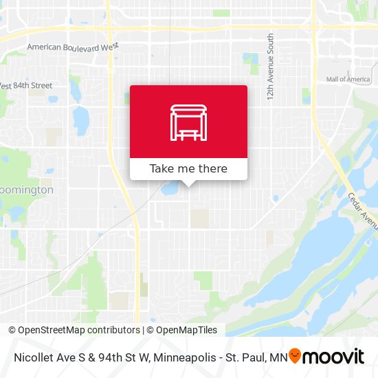 Mapa de Nicollet Ave S & 94th St W