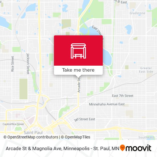 Arcade St & Magnolia Ave map