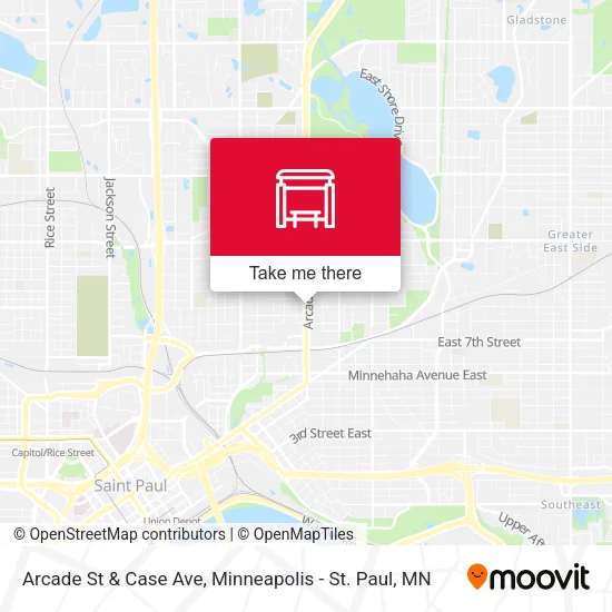 Mapa de Arcade St & Case Ave