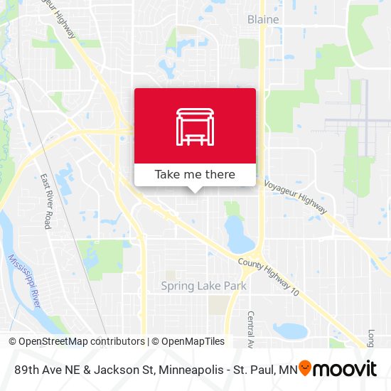 89th Ave NE & Jackson St map