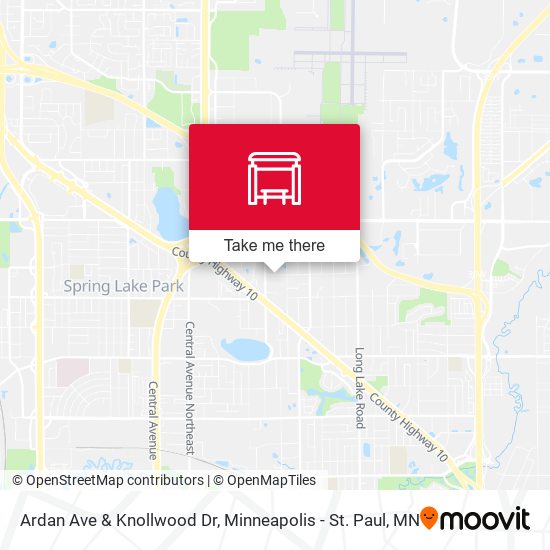Ardan Ave & Knollwood Dr map