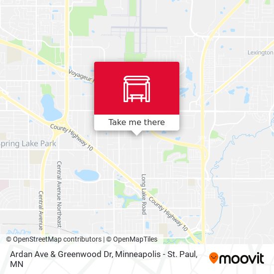 Ardan Ave & Greenwood Dr map