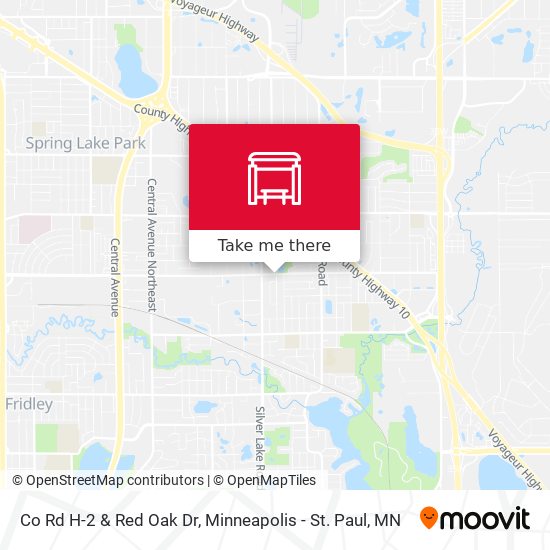 Mapa de Co Rd H-2 & Red Oak Dr