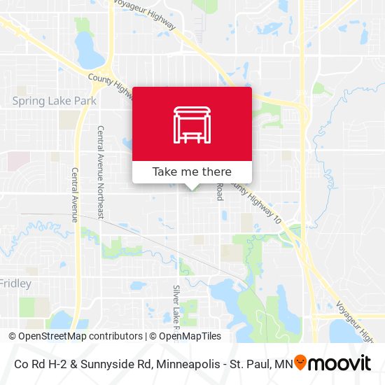 Co Rd H-2 & Sunnyside Rd map